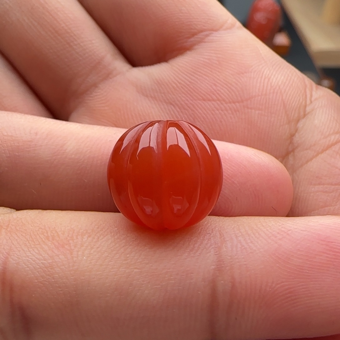 南红玛瑙瓜珠13未镶嵌矿点没有