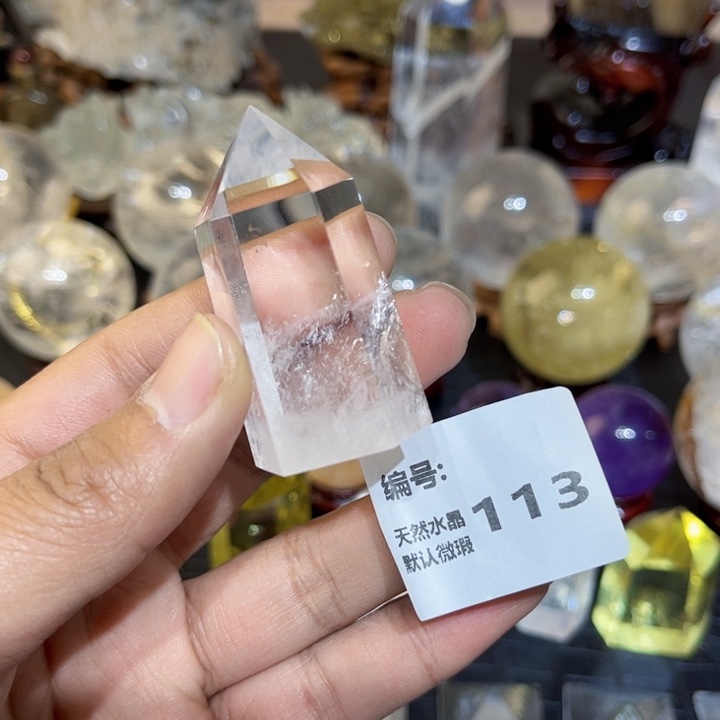 水晶摆件未镶嵌六棱柱