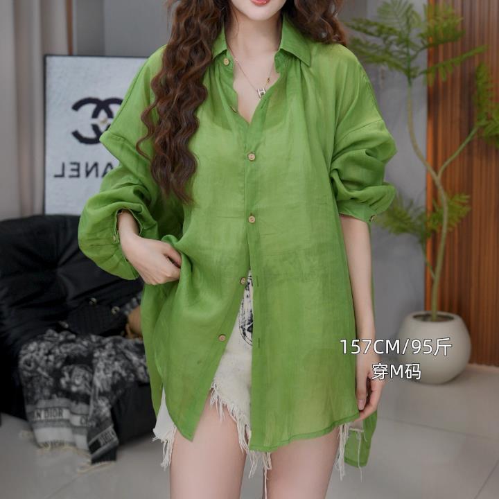 3690#新款时尚百搭高级感翻领衬衫全色【团】