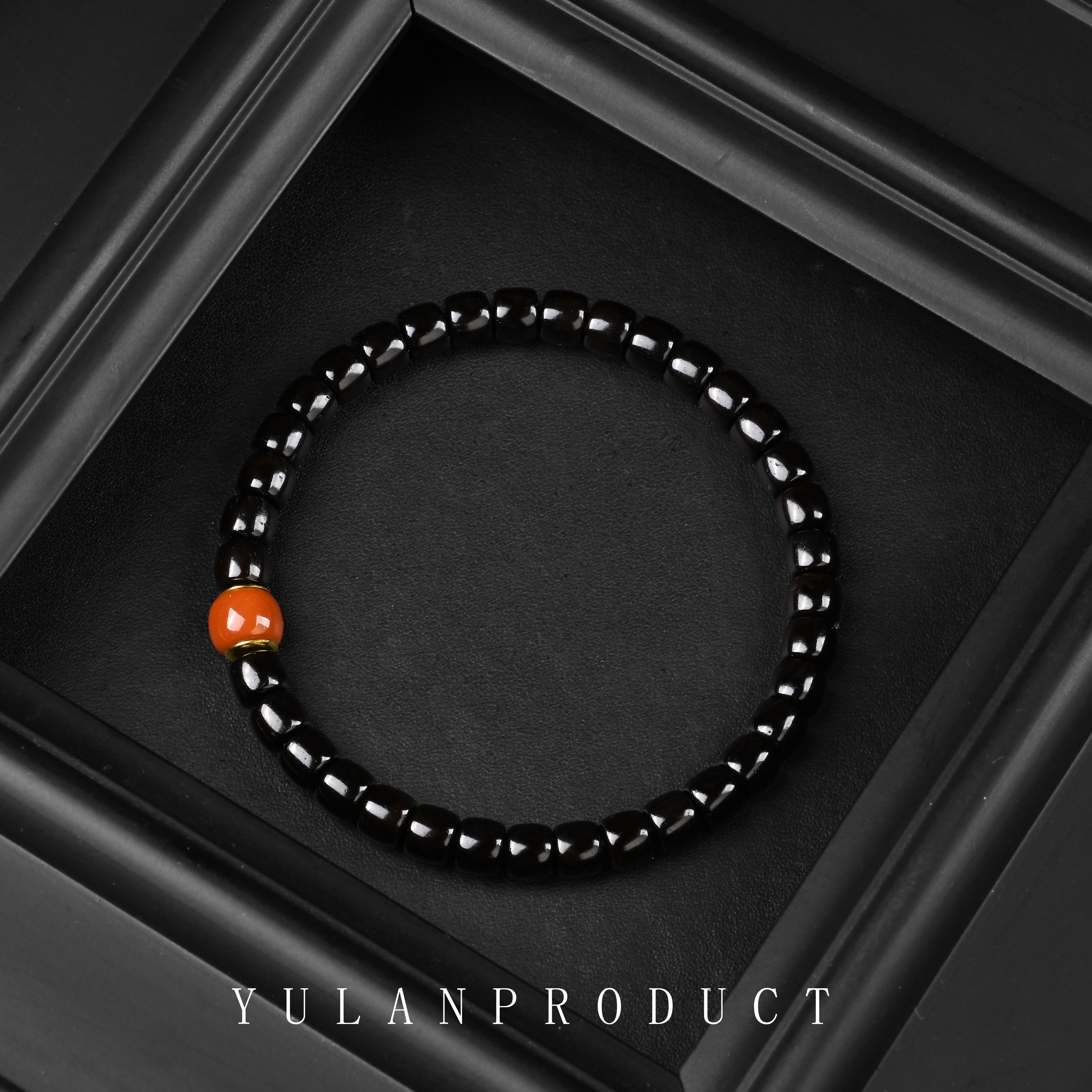 钰澜文玩椰蒂直切6mm+南红金盾搭配款-精工百搭