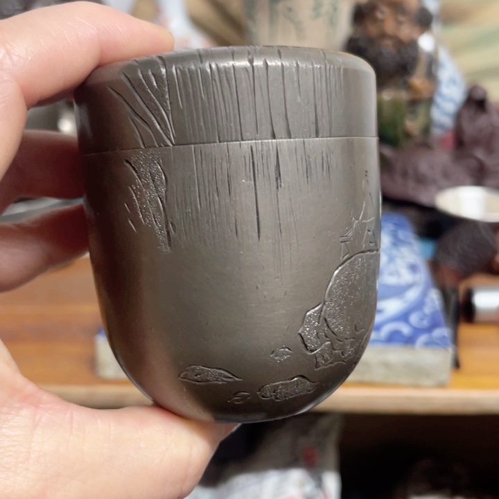 紫砂花瓶人生海海尽兴开怀