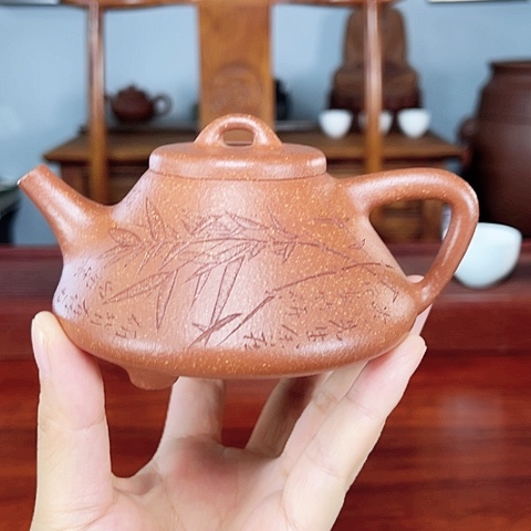 茶壶紫砂子冶石瓢壶