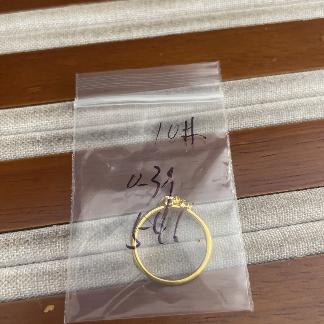 克重0.39 10号 在逃6D戒指 足金999
