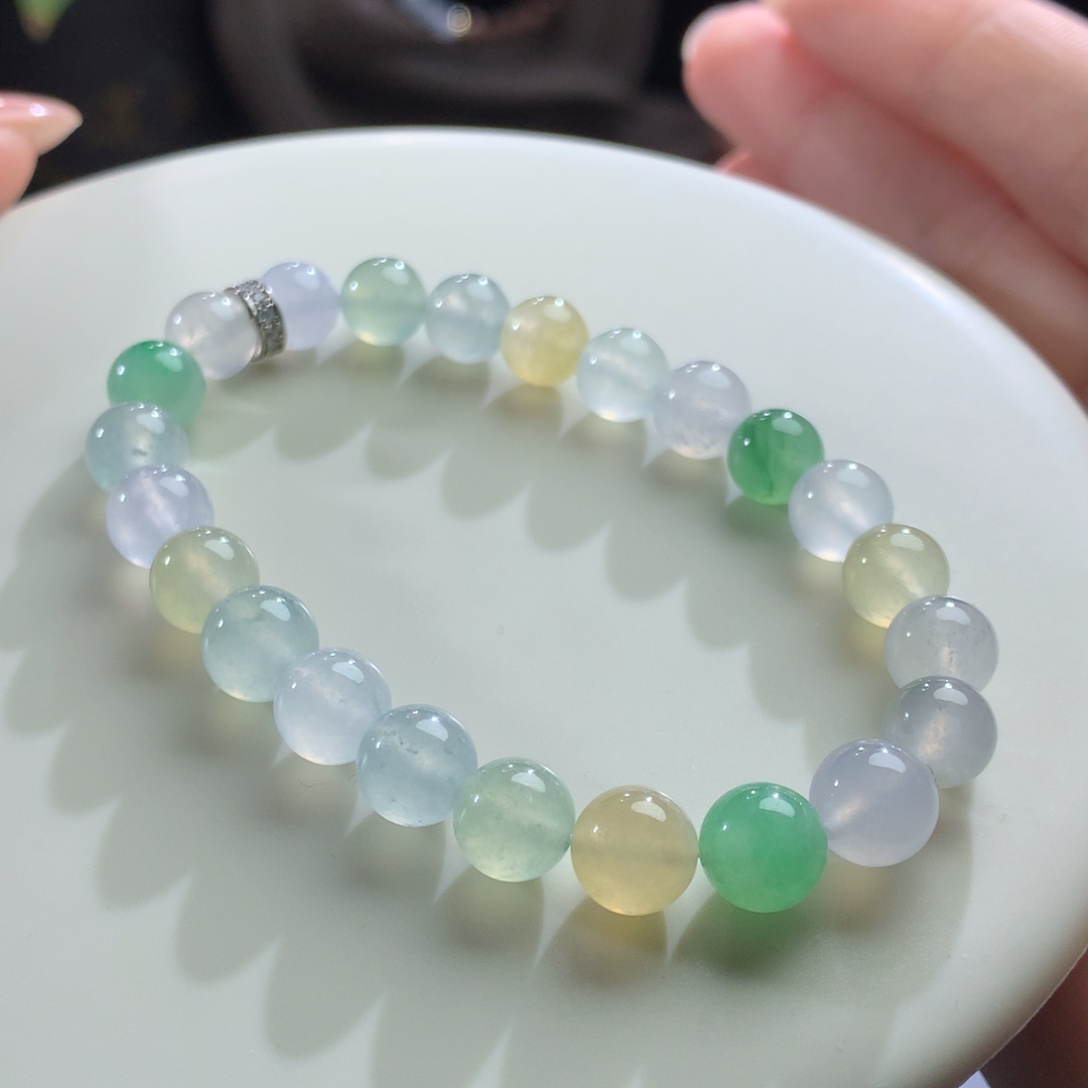 翡翠未镶嵌手链卡7+手串