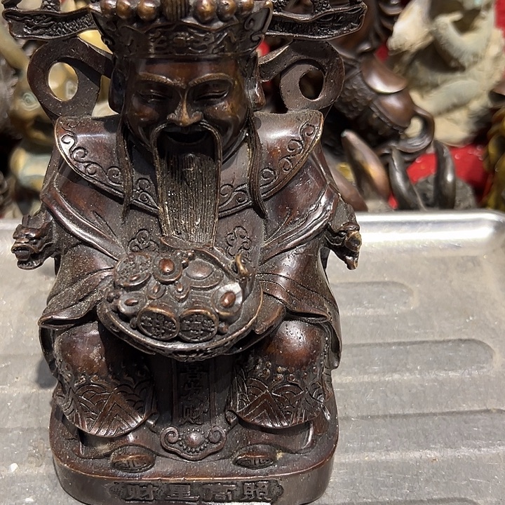 伍***哥黄铜摆件，文房工艺品摆件