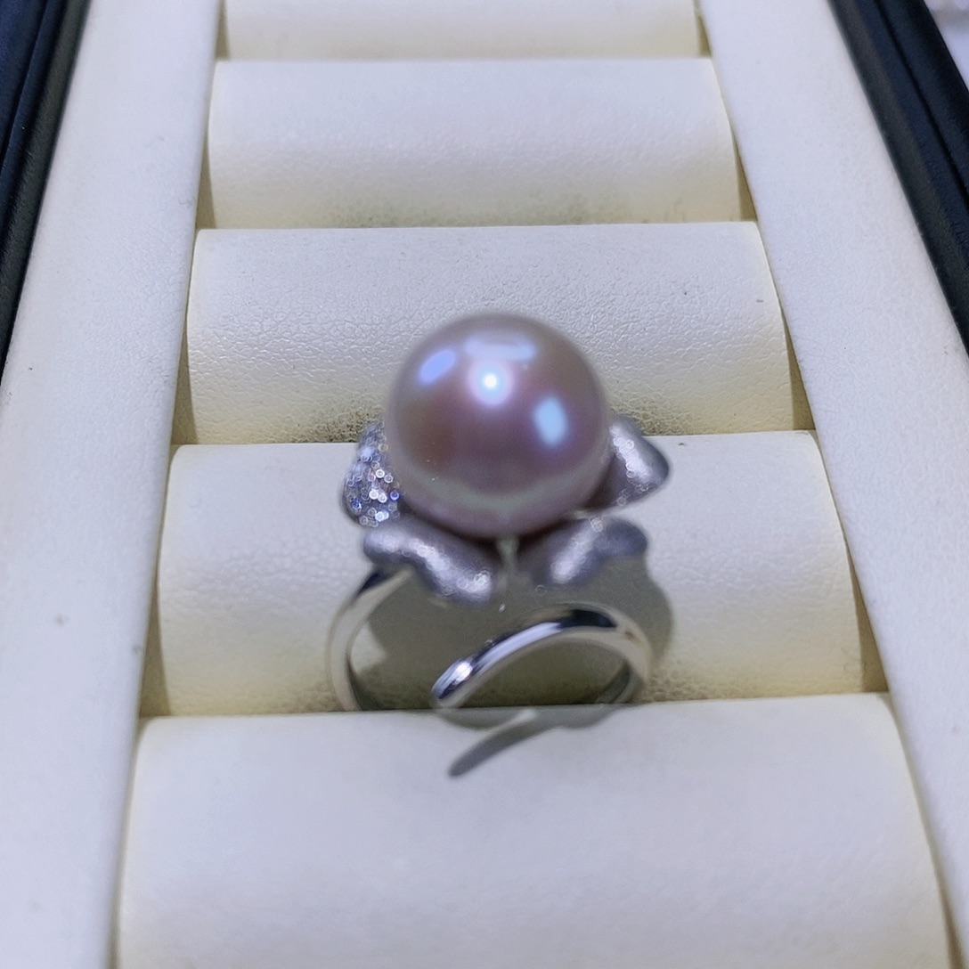 淡水珍珠戒指银S925镶嵌