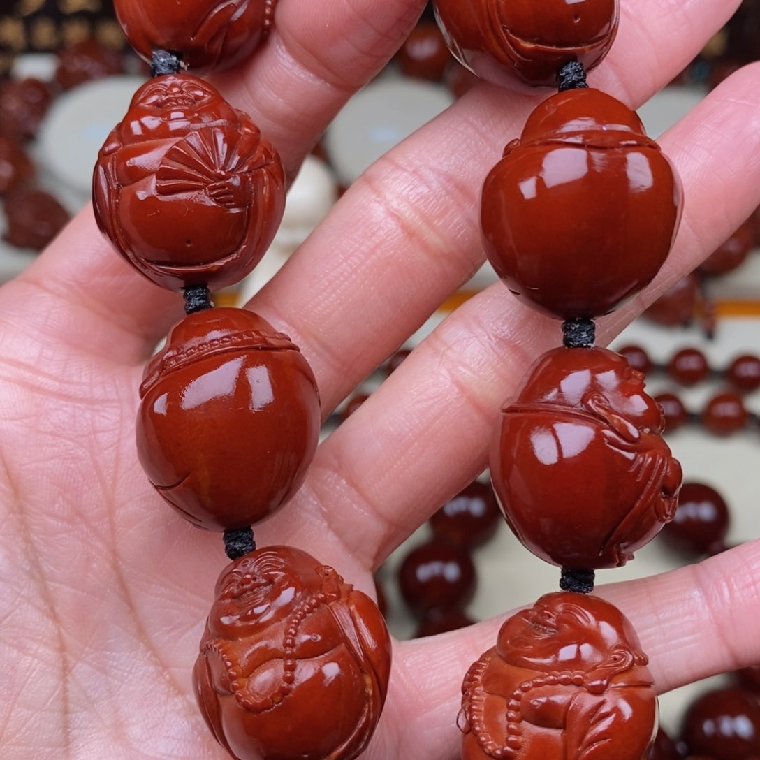 橄榄核吊坠喜*航弥勒，