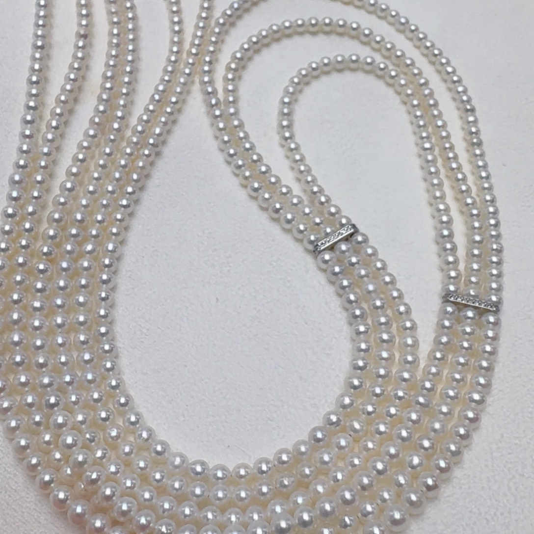 淡水珍珠银S925镶嵌颈饰@@bc173