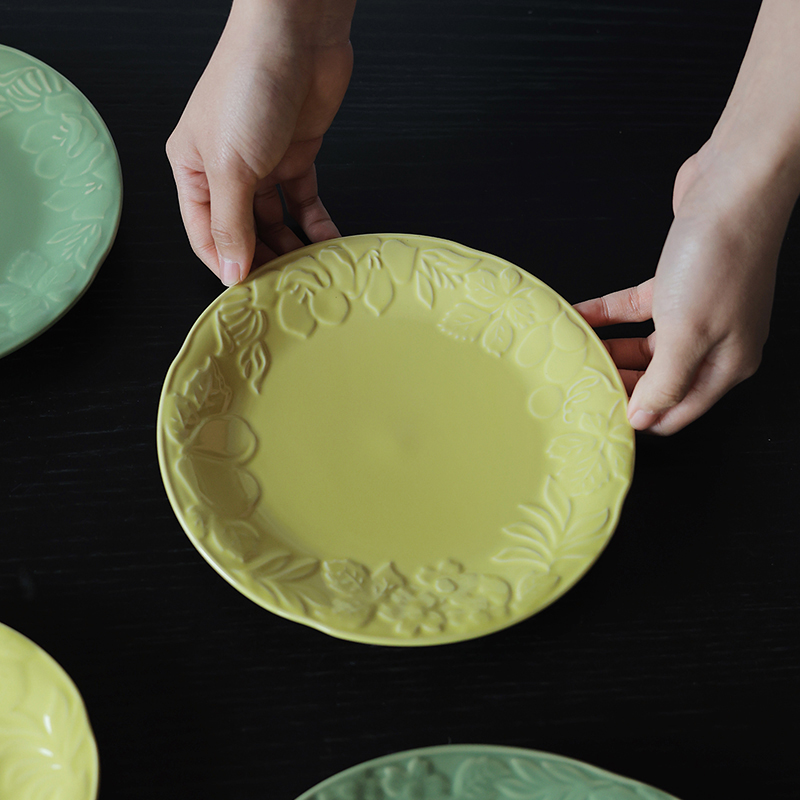 【瑕疵】Camus say迷失伊甸系列 8英寸圆盘-黄色 20.2×2.4cm