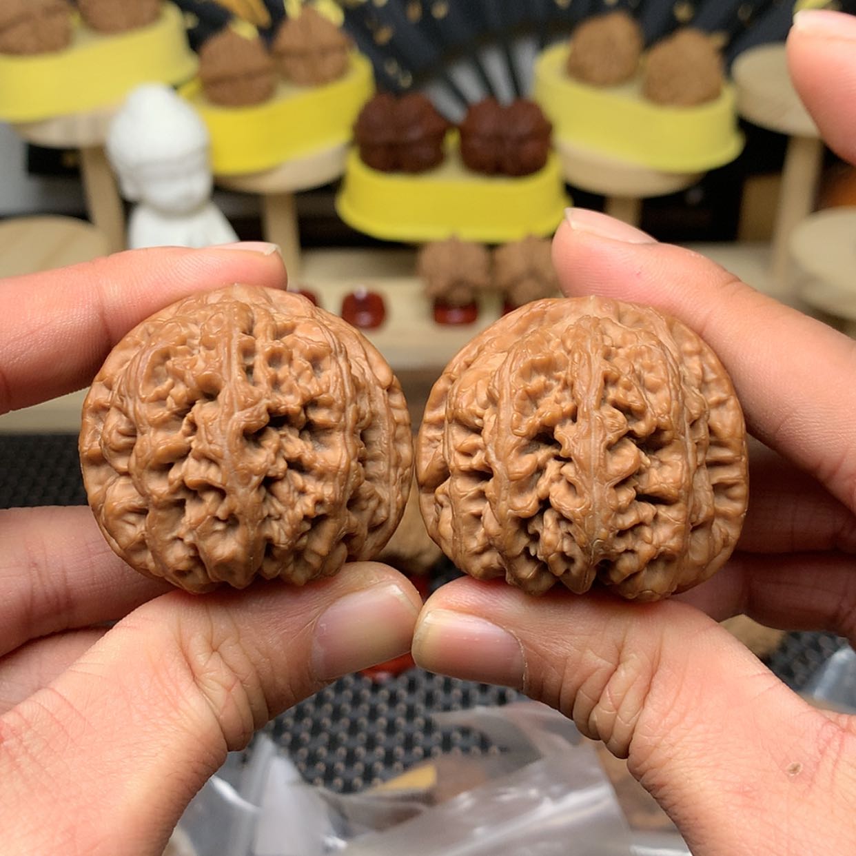 【闪购商品】文玩核桃把件全品平谷大粗筋45文玩核桃