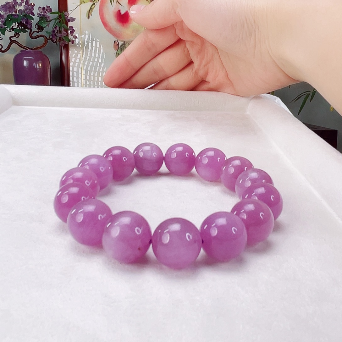 辉石手链未镶嵌紫锂辉14