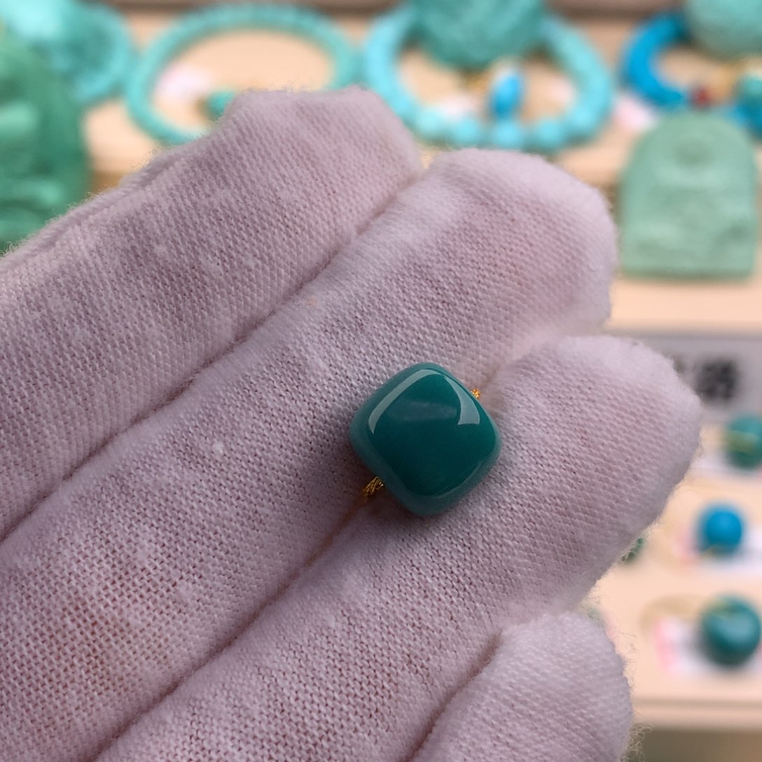 绿松石珠宝奇石未镶嵌10.1×9.2