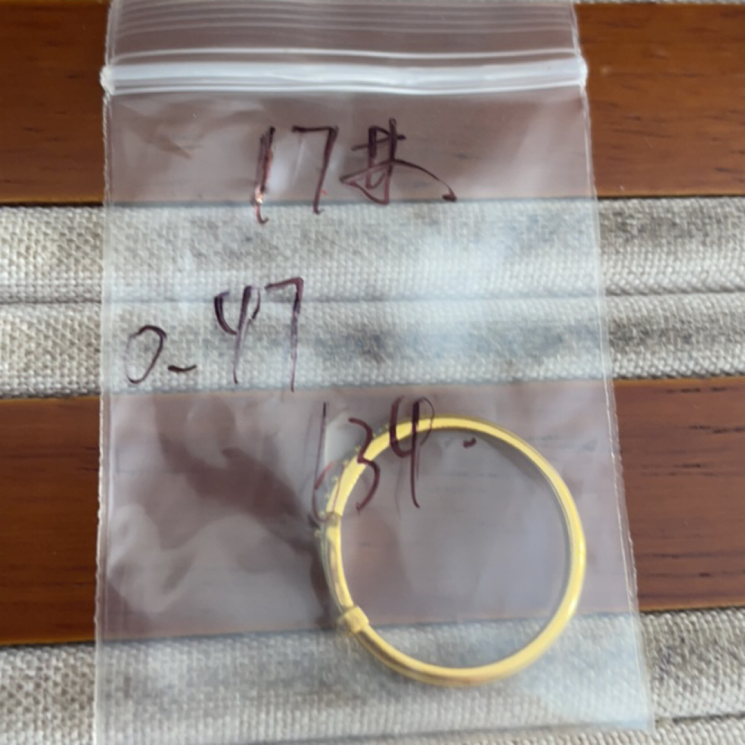 克重0.47 17号 马蹄6D戒指 足金999