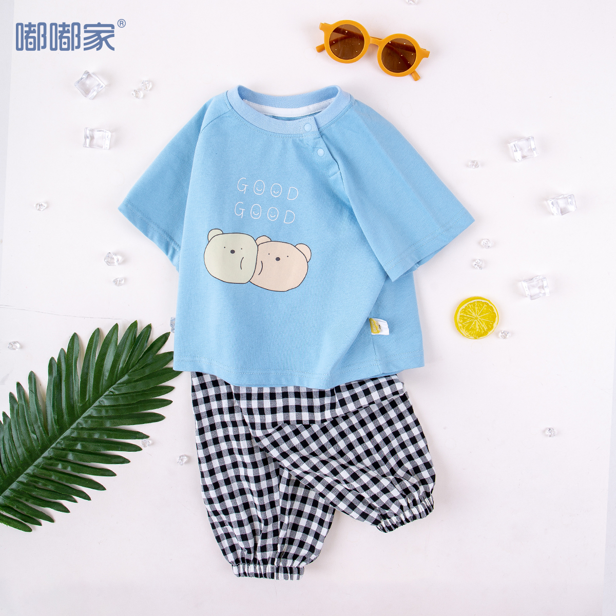 宝宝休闲套装夏装儿童短袖T恤夏季薄款男童两件套女童裤子童装潮