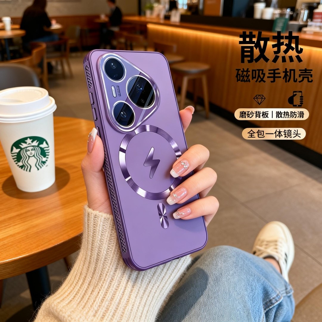 适用华为Pura80新款手机壳新款镜头膜pura80Pro+全包冰感散热防滑