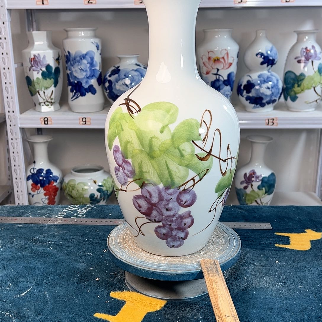 摆件景德镇陶瓷棒紫浦