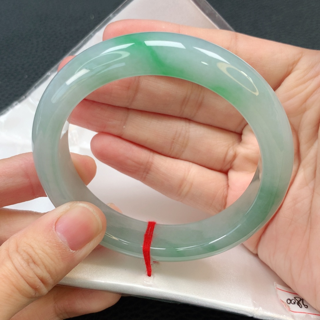 翡翠手镯未镶嵌缅甸57.5