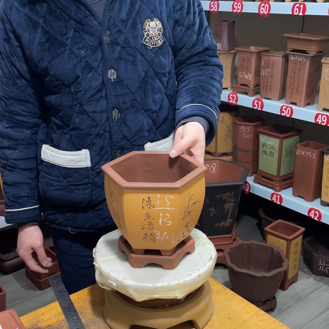 紫砂天心紫砂手工花盆