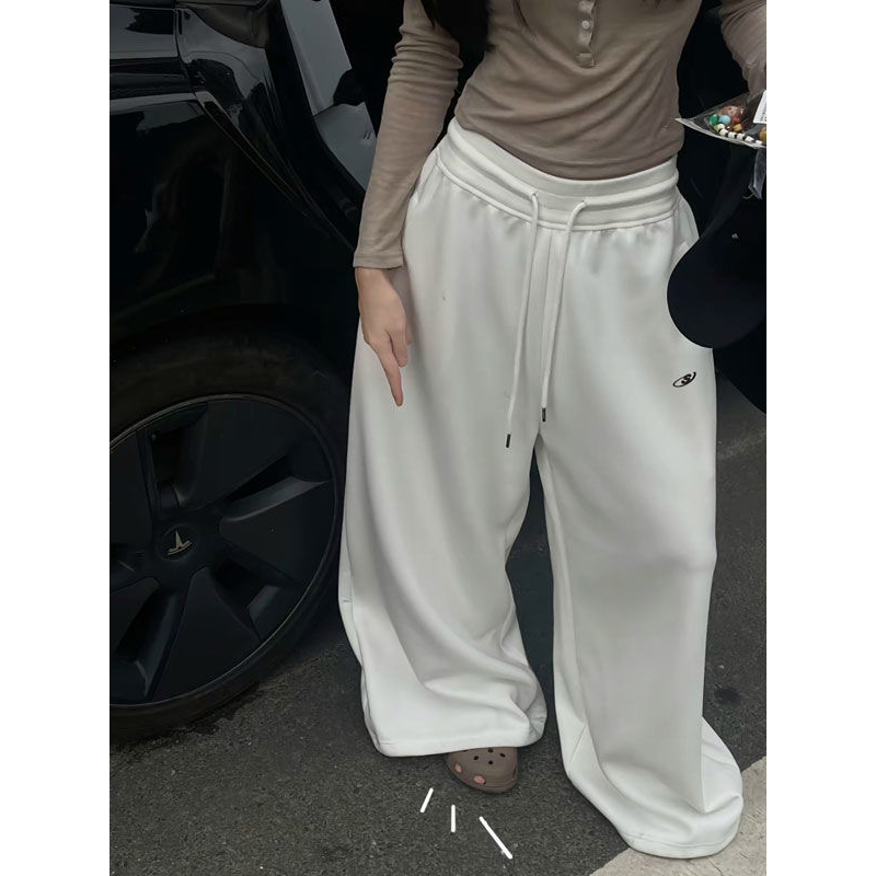 【纯棉】秋冬款网红复古美式宽腰头阔腿宽松休闲跳舞爵士卫裤潮流