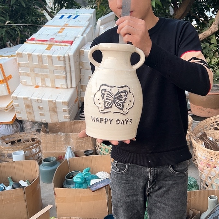 瓶高度28厘米口径9厘米微瑕捡漏