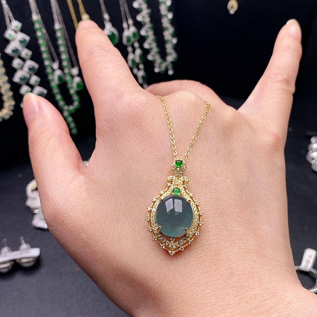 又****翡翠银S925镶嵌戒指