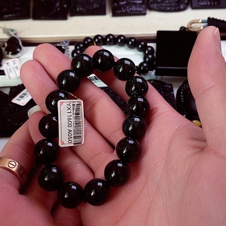 翡翠未镶嵌颈饰天然缅料A货手串卡14 