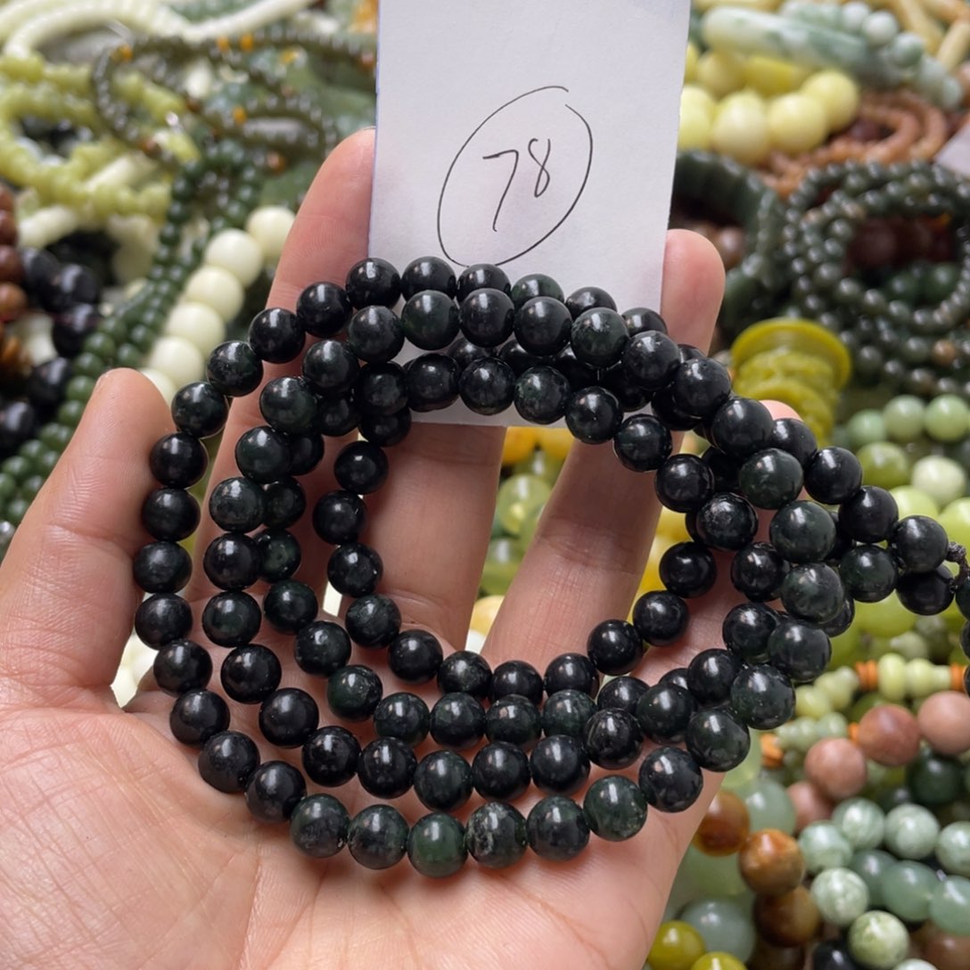 蛇纹石玉手链未镶嵌