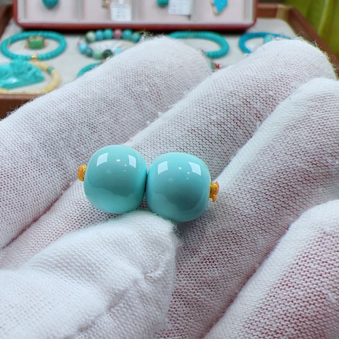 绿松石挂件未镶嵌1对