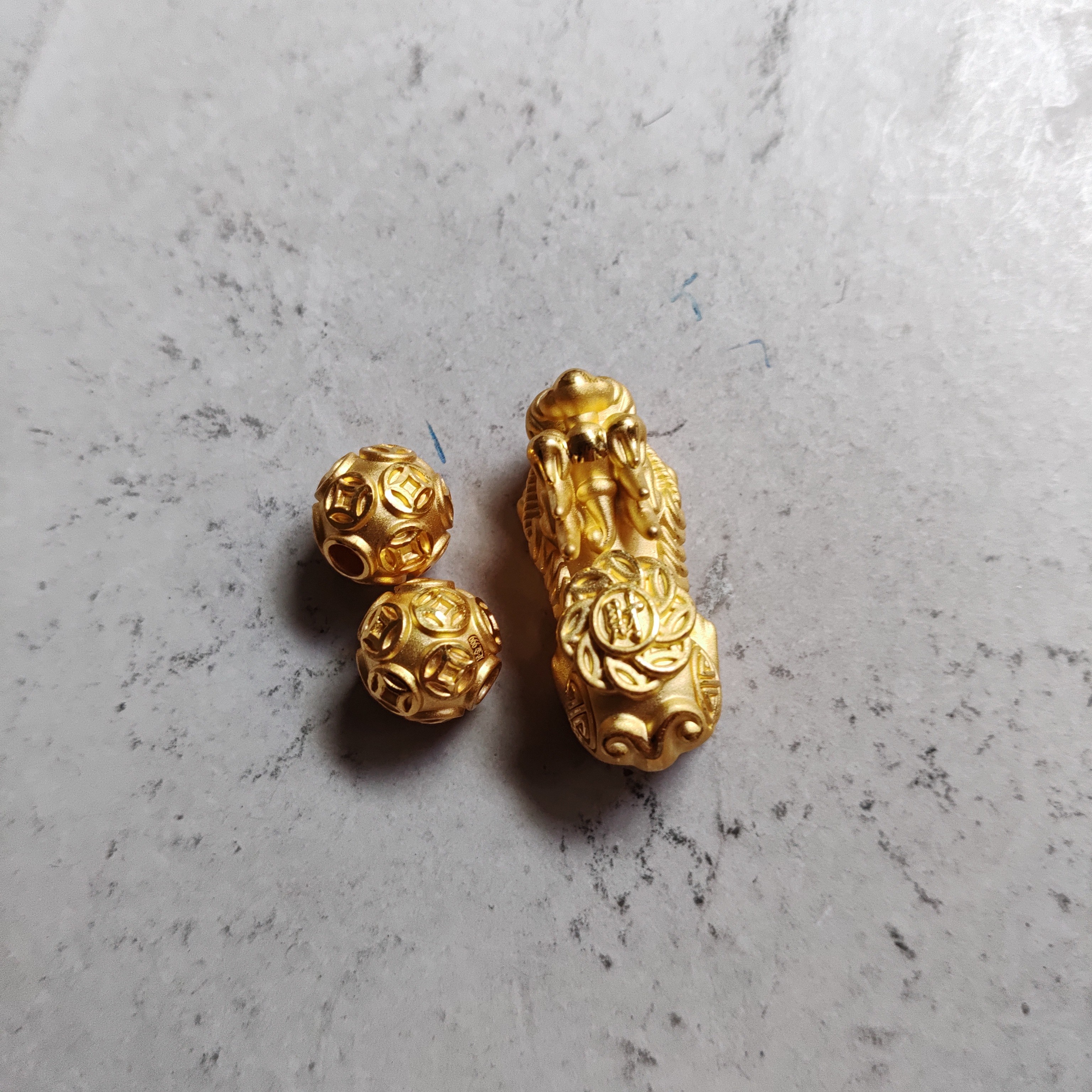 金元宝足金999貔貅珠子首饰