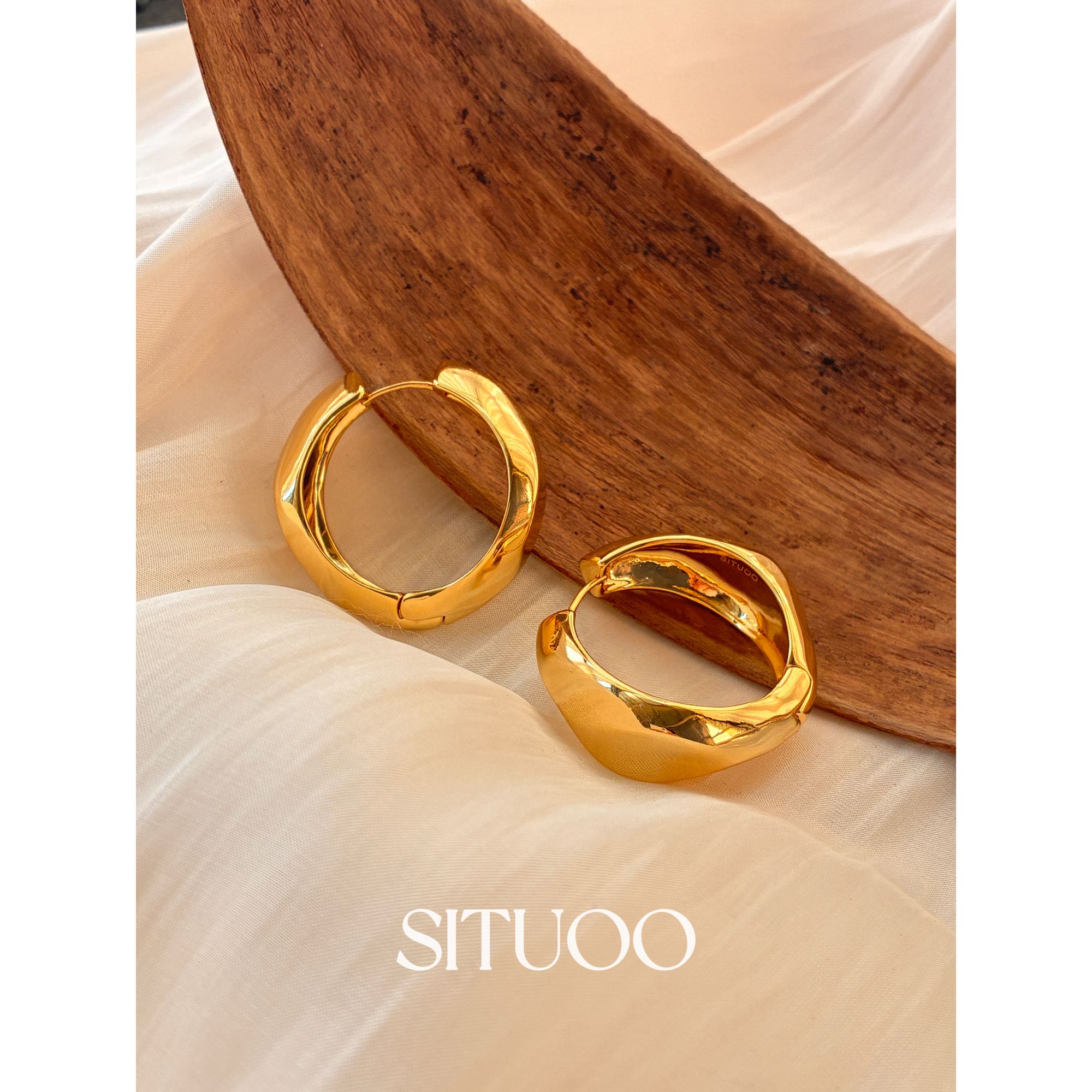 黄铜耳饰 SITUOO饰图“圆舞曲”小众买手店设计师款耳环时尚气质