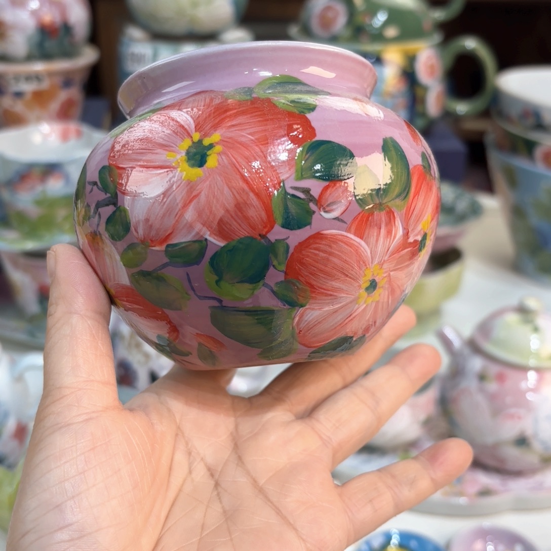 景德镇手绘高温釉下彩陶瓷茶具