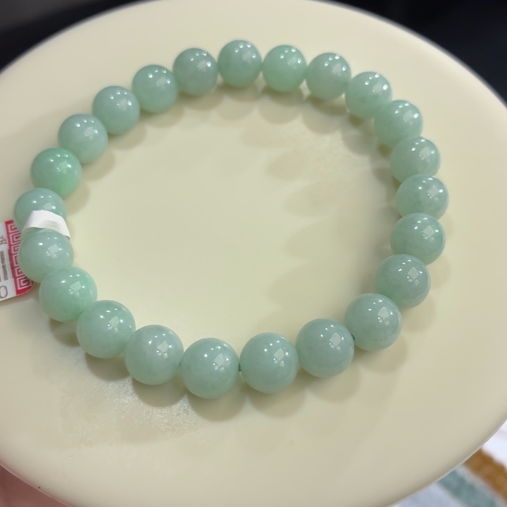 翡翠未镶嵌手链果绿卡8.5