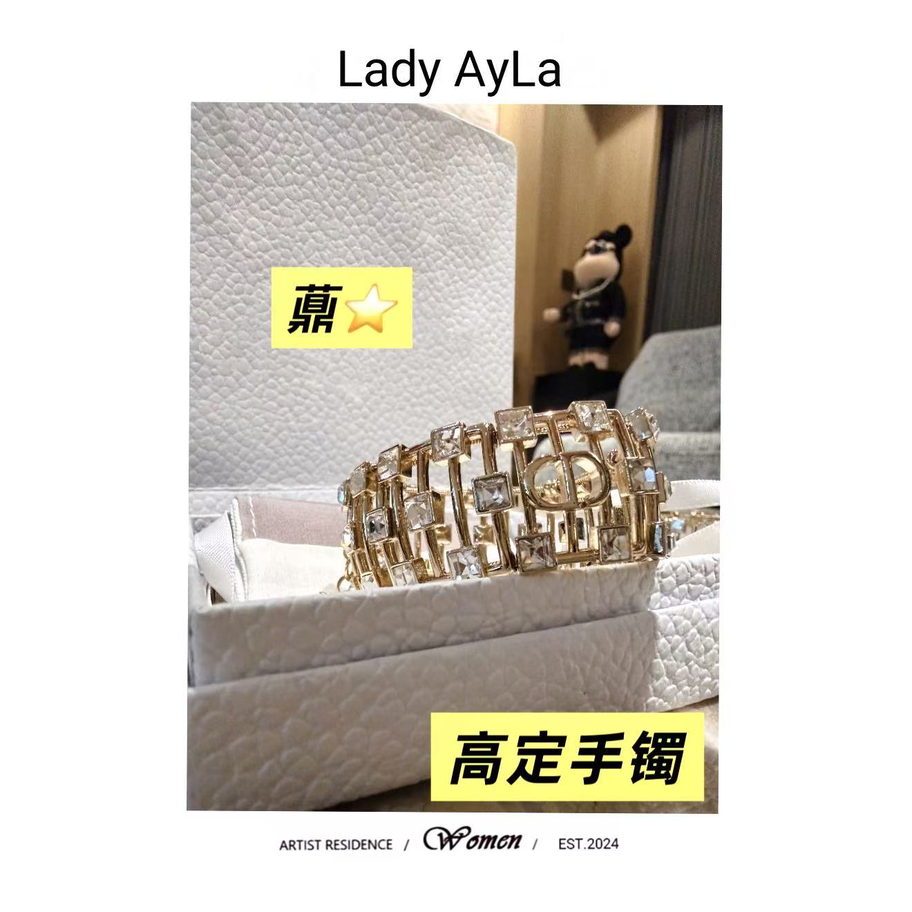 铜合金合成锆石手镯 CD 镂空 手镯AL487