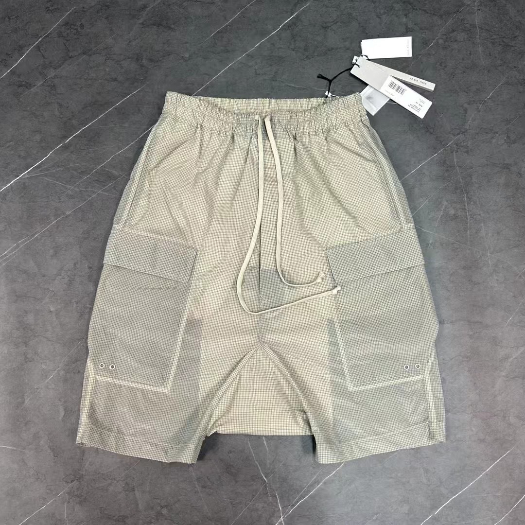 全新未使用 RICKOWENS 48码 主线青绿色Cargo多口袋工装短裤
