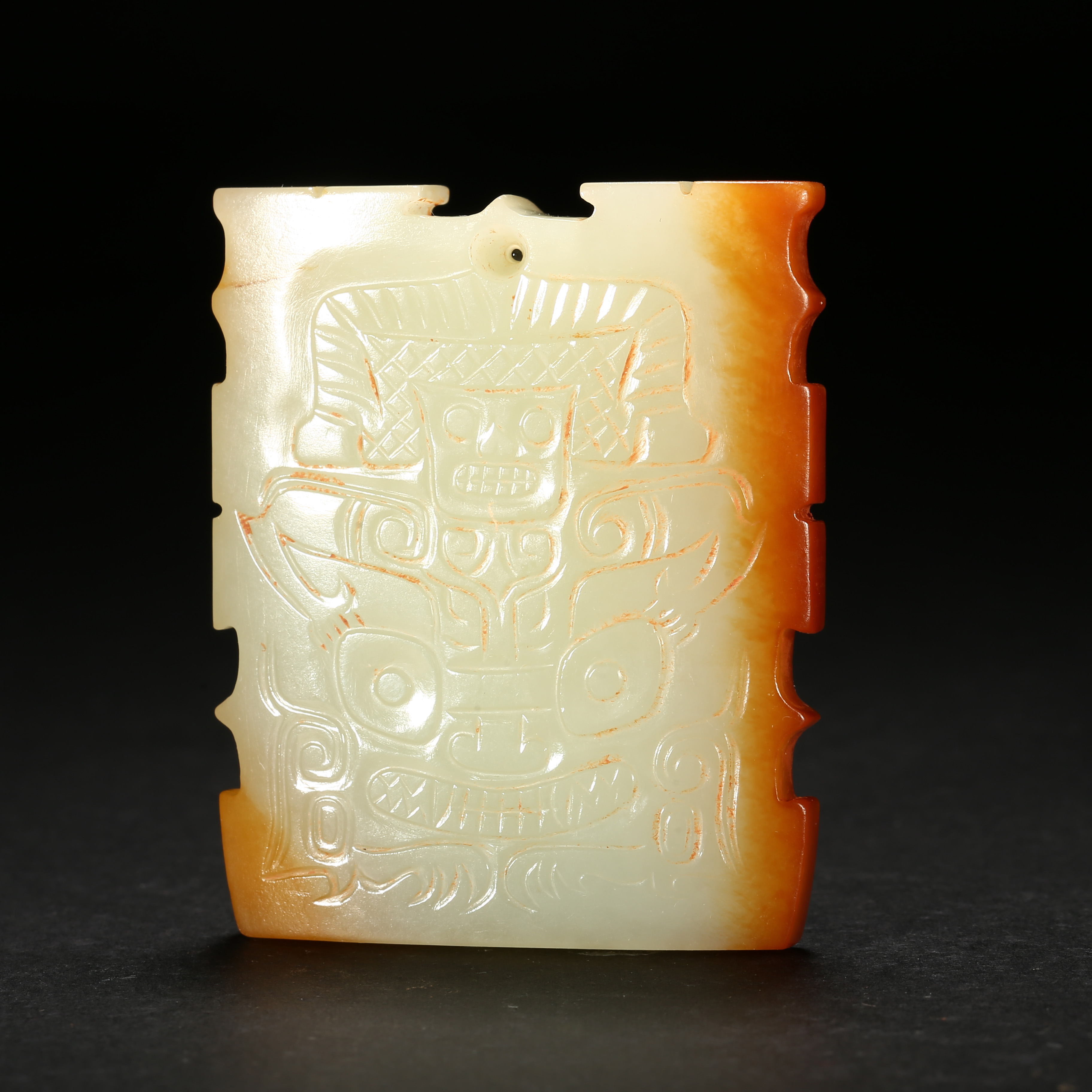 明代*玉神人面/WBZYW25101628/和田玉【北京文博】