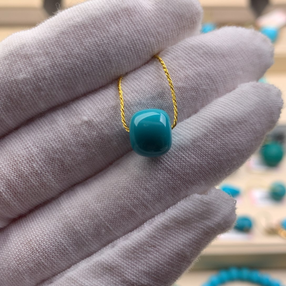 未镶嵌绿松石珠宝奇石9.6*8.2