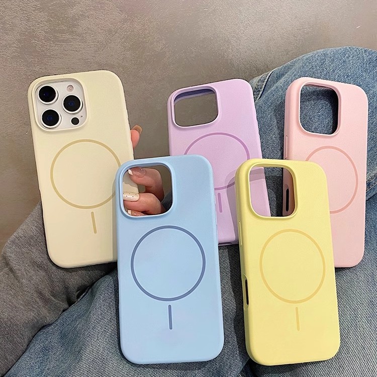 大孔细磁吸液态硅胶软质适用苹果16/15/14Promax手机壳细圈高级感