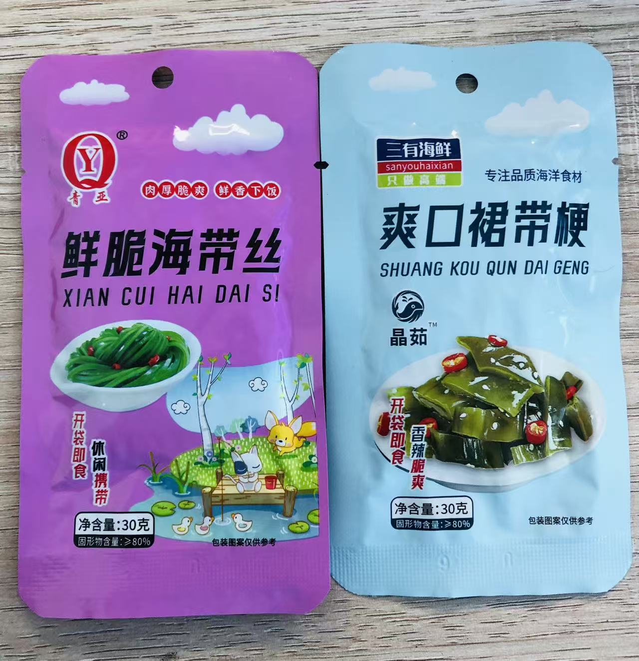 ｛小章推荐｝香辣海带丝 低盐版 早餐好搭档 30g*20包/箱