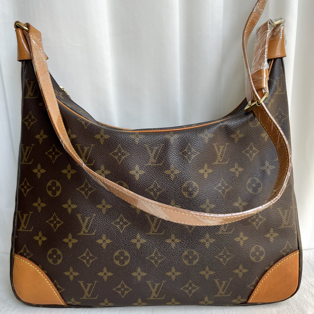 95新 LouisVuitton/路易威登 LV全原老花中号牛角包单肩斜挎包