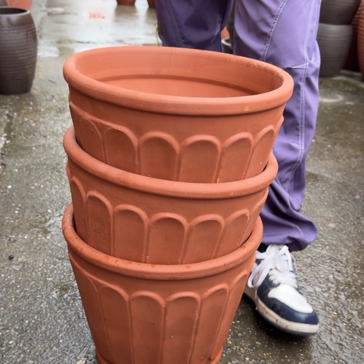 紫砂花盆口30高25宜兴紫砂 