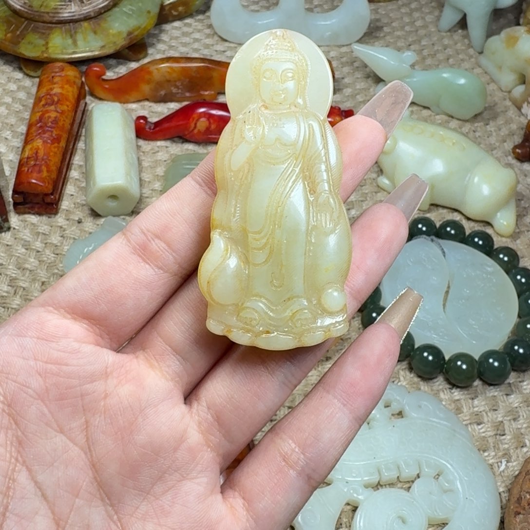 白玉菩提吊坠挂件