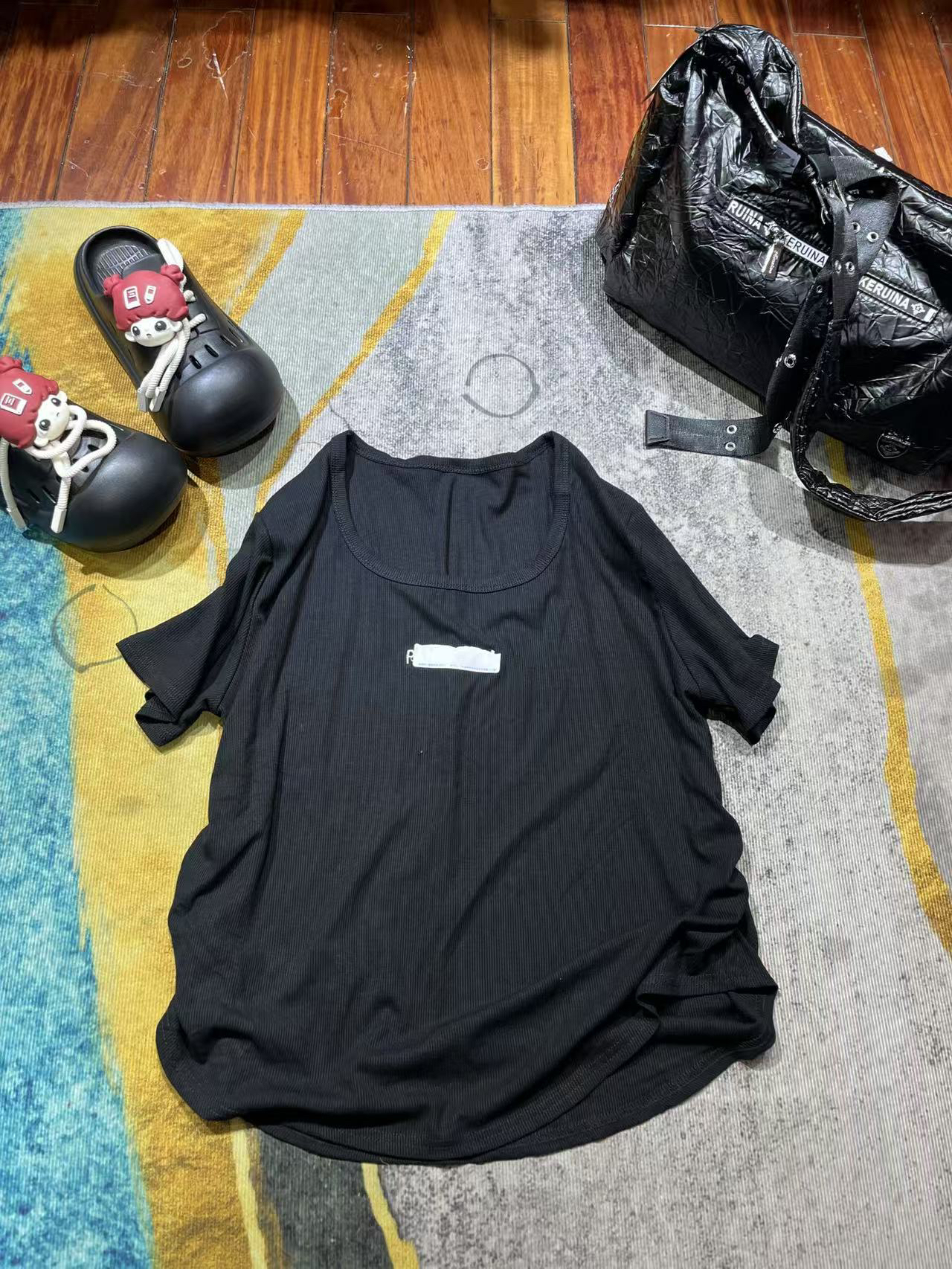 潮牌原创欧货短款T恤8706