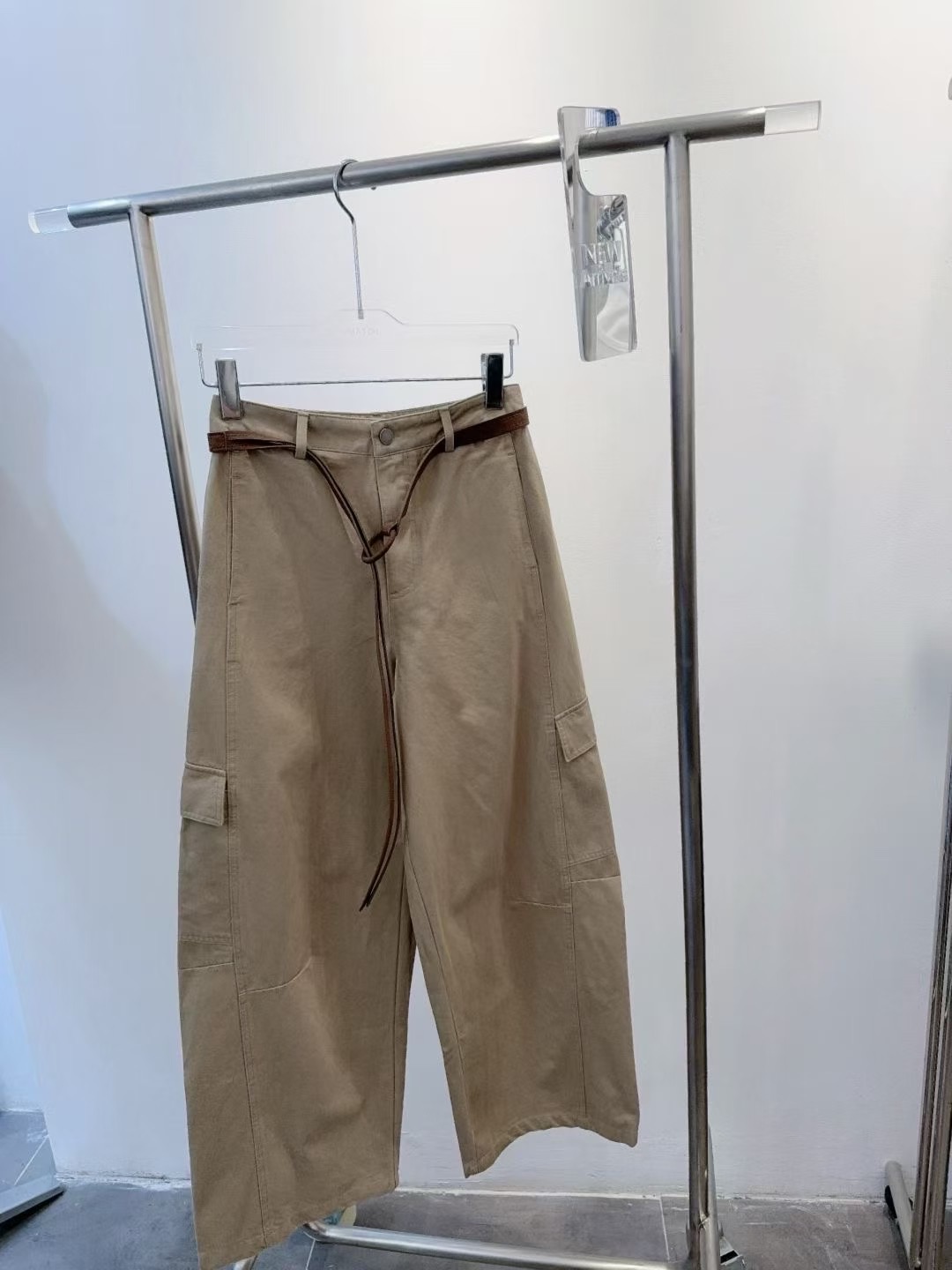 秋季新款卡其色工装裤