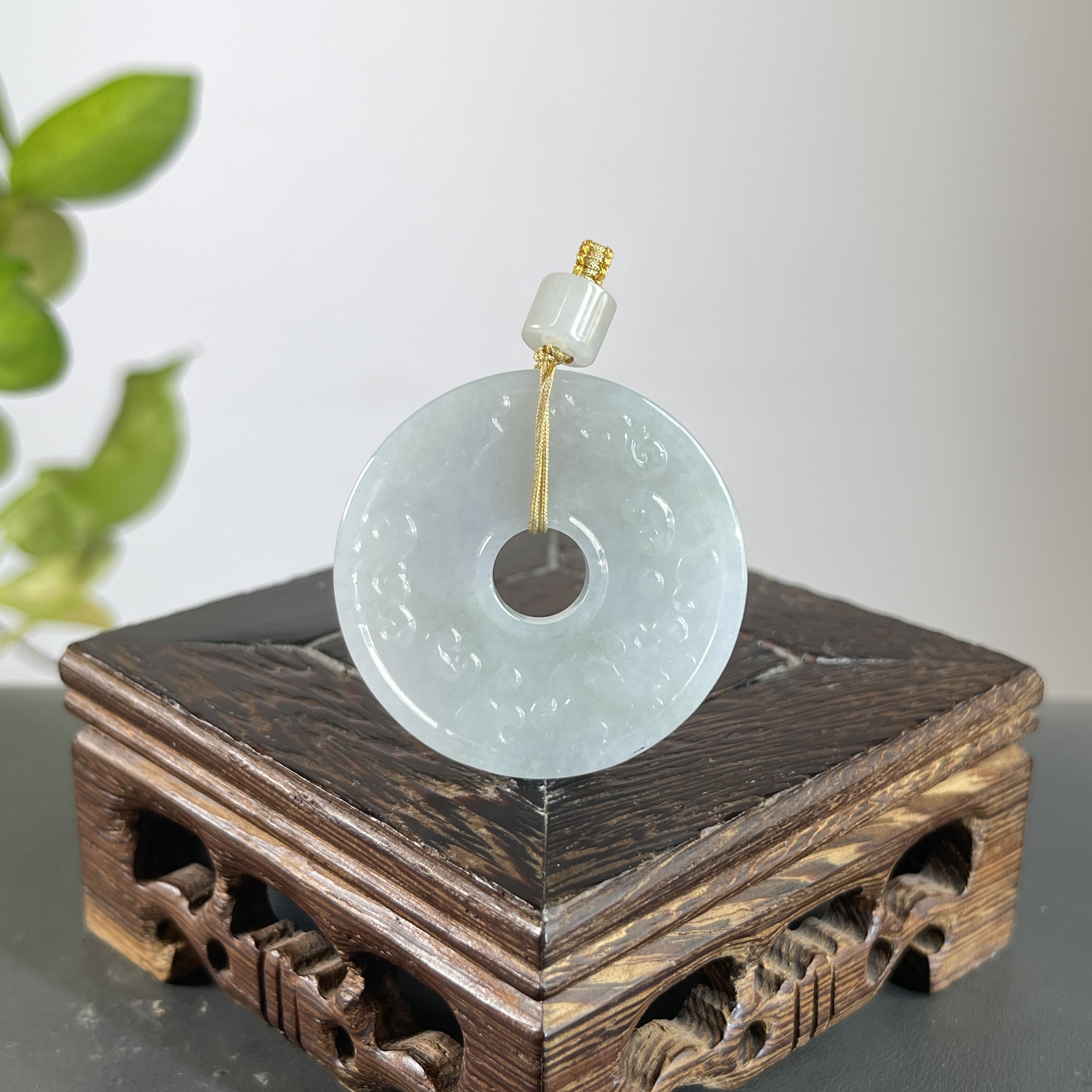 JYA20-53  天然缅甸A货翡翠仿古甜甜圈