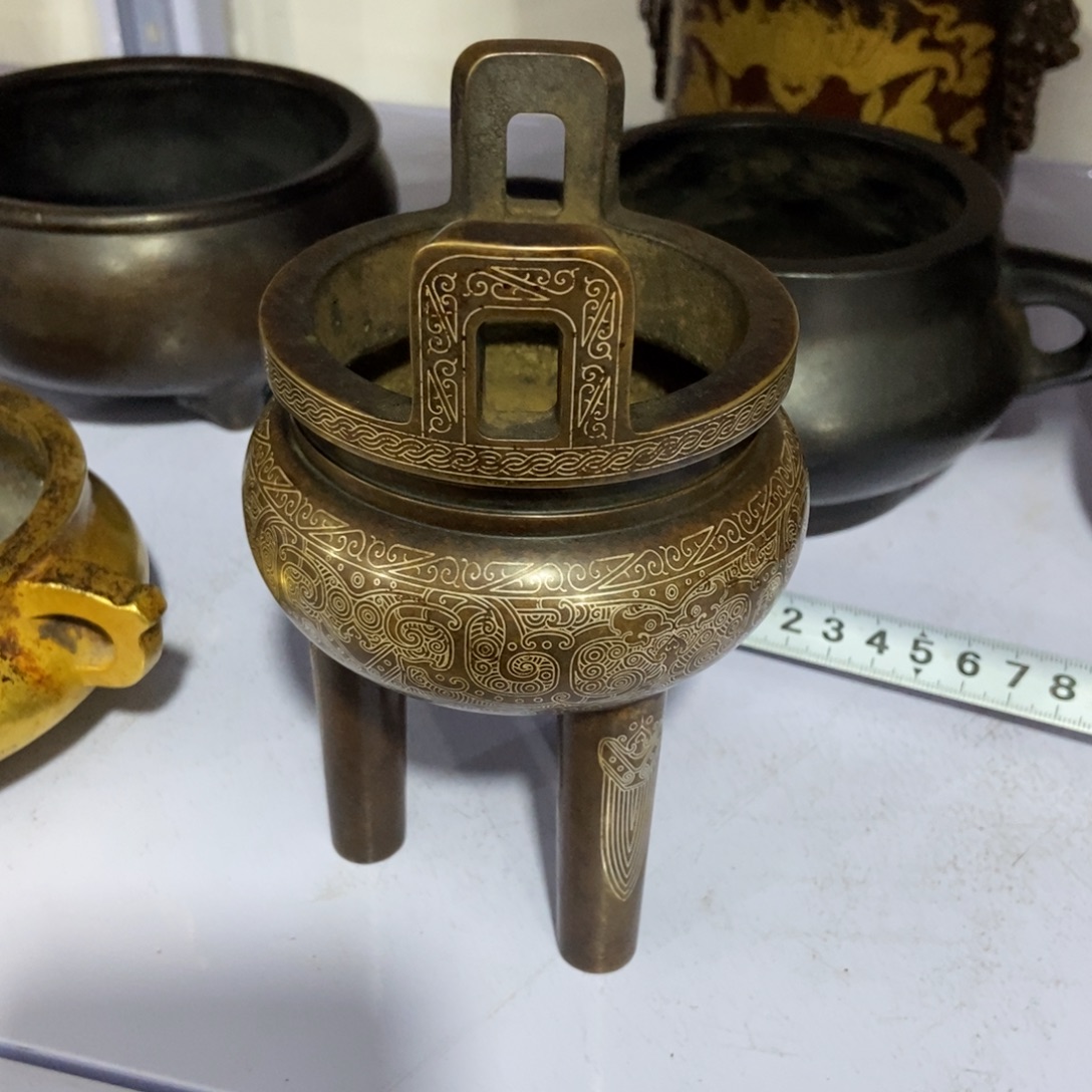 音***来铜器工艺品摆件香炉摆件