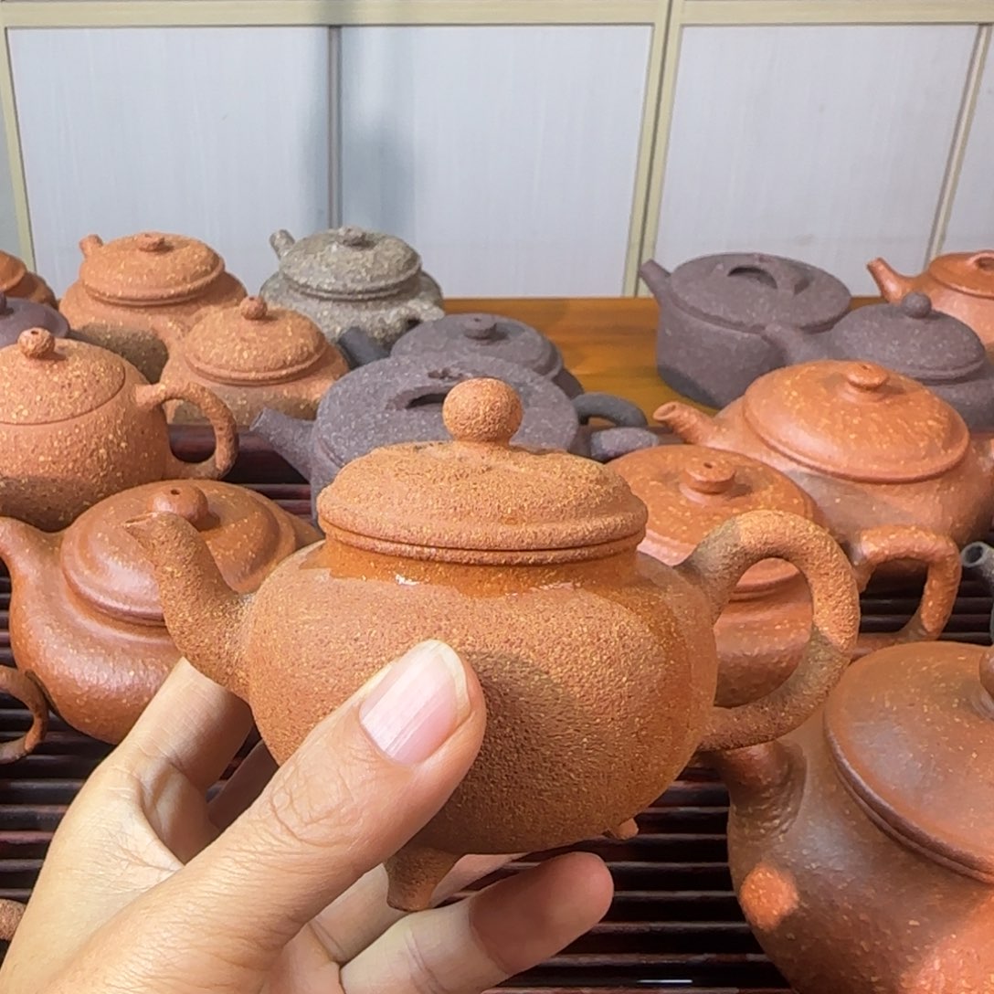 茶壶紫砂30目红降洗砂大彬如意180cc