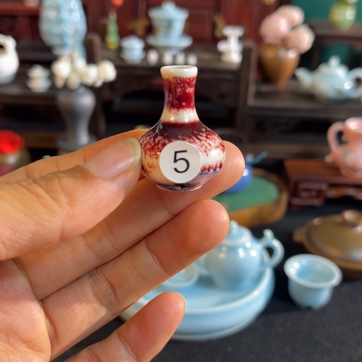 摆件微陶老王迷你花瓶