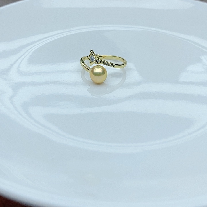 淡水珍珠戒指银S925镶嵌