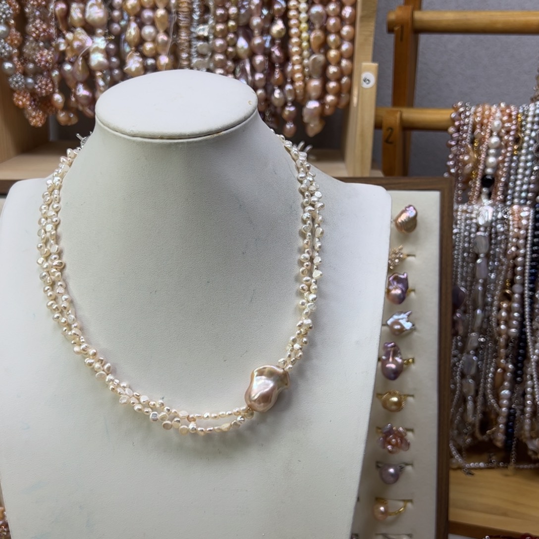 合金淡水珍珠手链