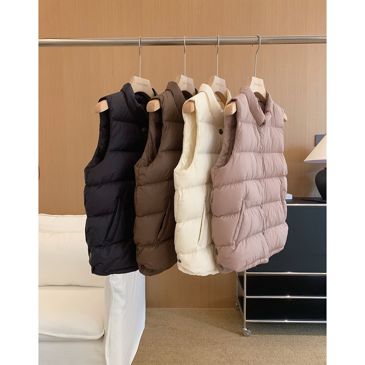 大叮自制【轻暖系列】可溯源三星90白鸭绒“0”负担羽绒马甲！S6544